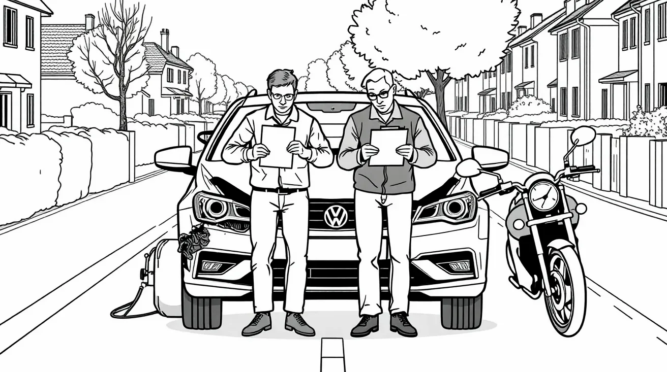 Detailný nákres dopravnej situácie a smerových šípok v bode trinásť na formulári nehody