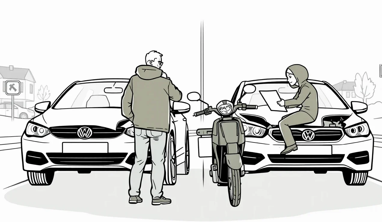 Zastavenie osobného motorového vozidla dopravnou políciou na diaľnici v zahraničí