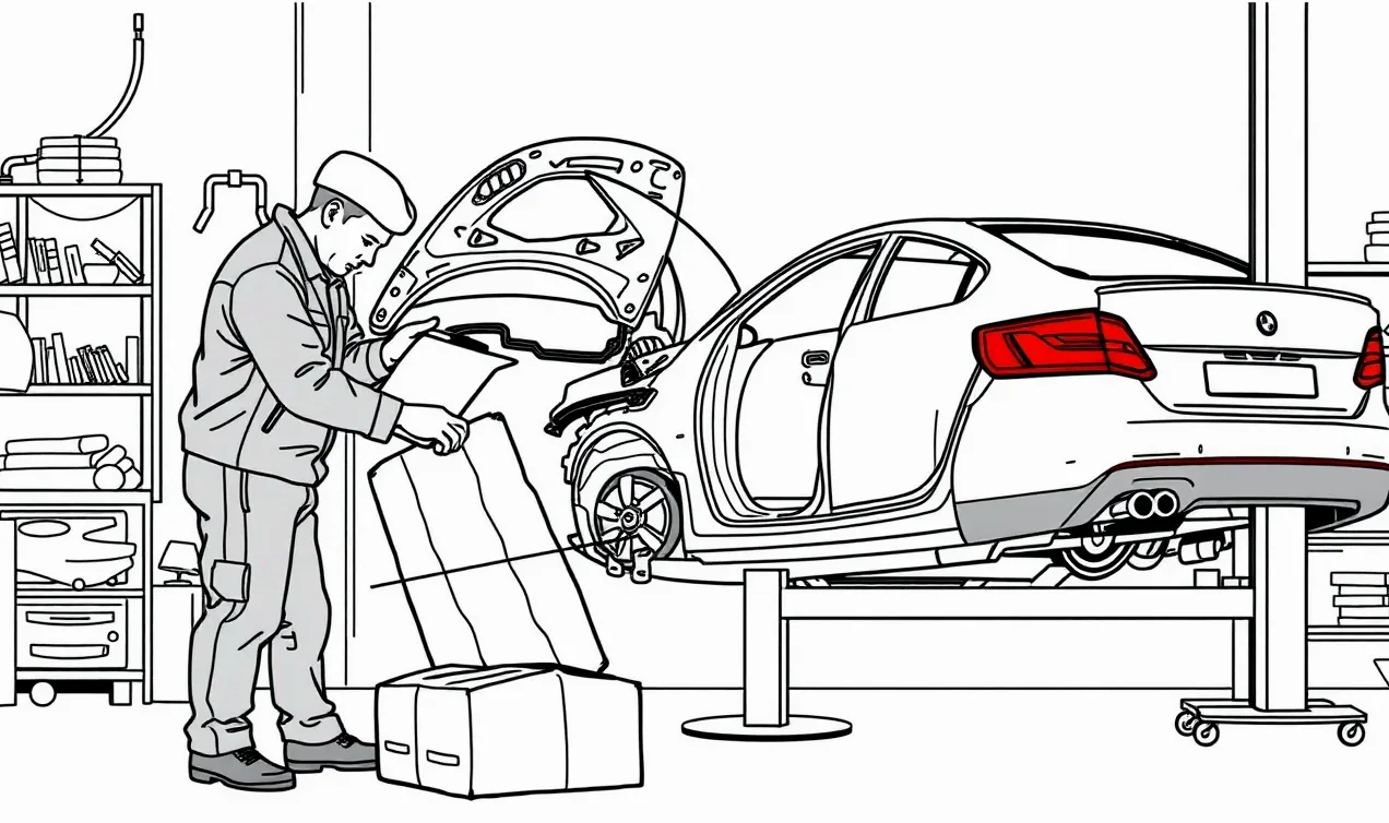 Kontrola hĺbky dezénu pneumatík a technického stavu podvozka vozidla v autoservise