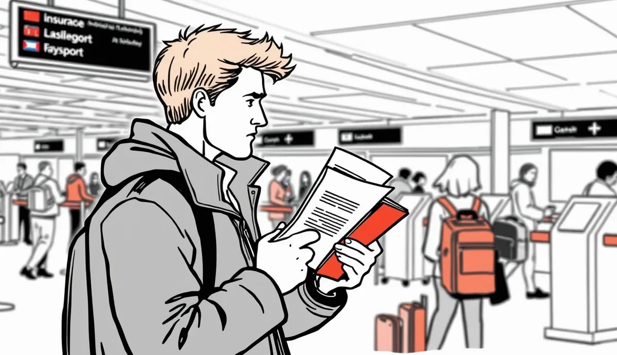 Podnikateľ kontrolujúci poistnú zmluvu a vyúčtovanie storno poplatkov na notebooku
