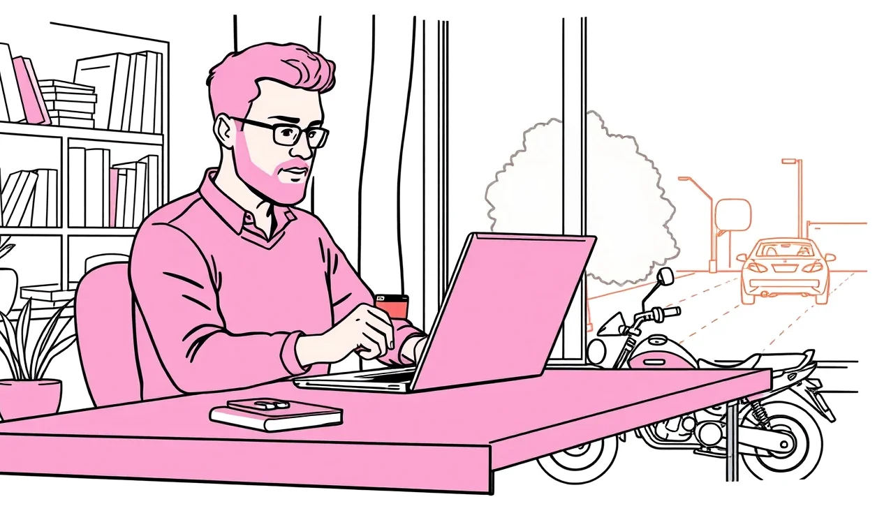 Žiadateľ kontroluje technický preukaz a výpočet poplatku za zápis vozidla