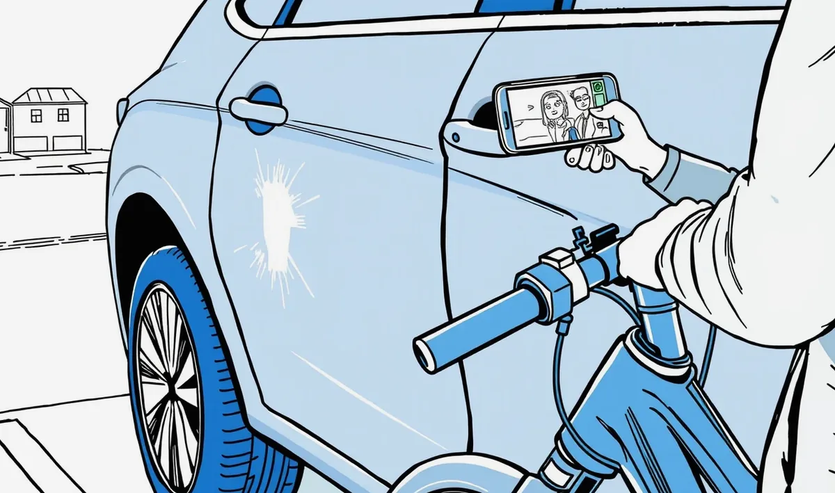 Dopravná nehoda mestského elektrobicykla s osobným automobilom na križovatke