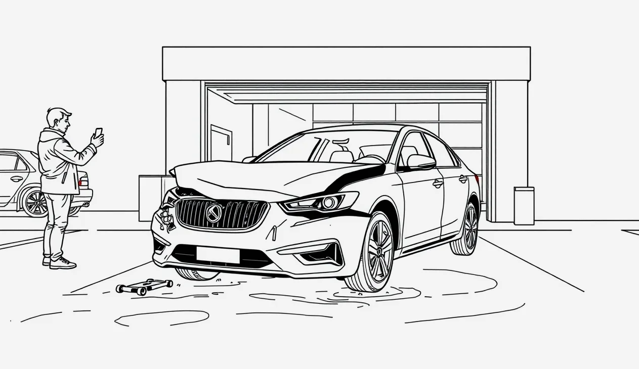 Likvidátor poistných udalostí detailne kontroluje poškodenie havarovaného automobilu