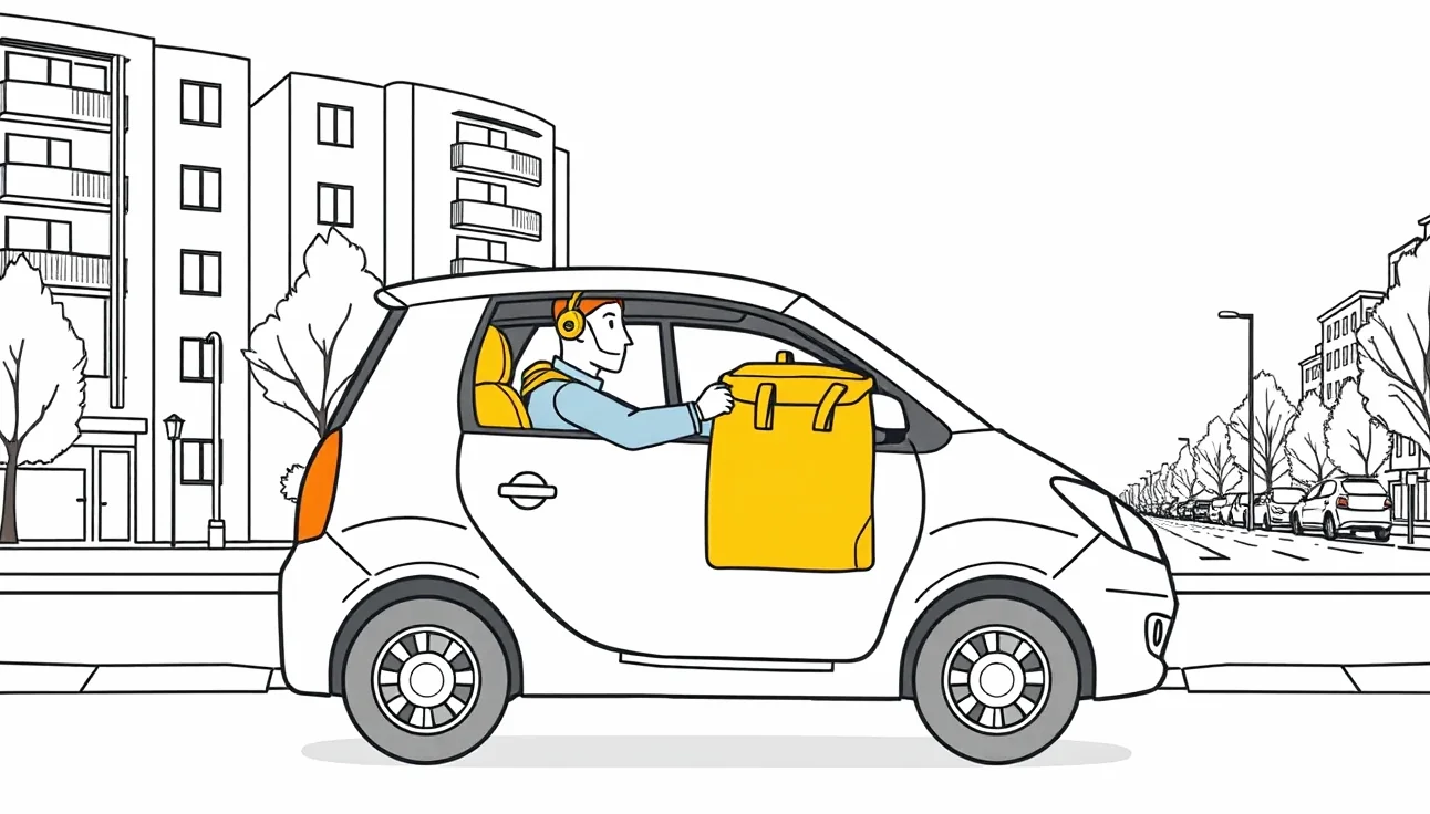Predajca v autobazári odovzdáva kľúče od jazdeného vozidla novému majiteľovi