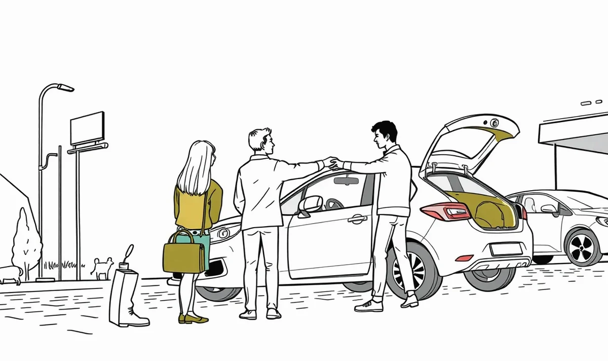 Moderný jazdený hybridný automobil zaparkovaný pri nabíjacej stanici