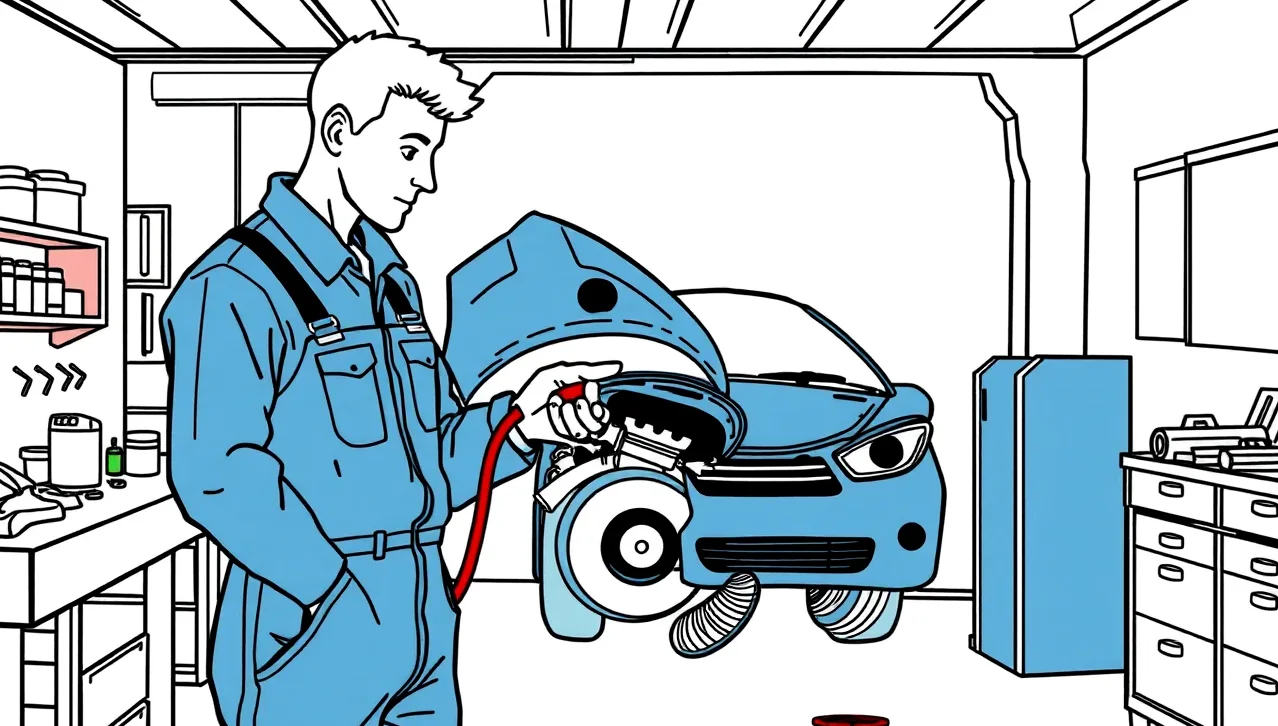 Pohľad do otvoreného motorového priestoru vozidla s detailom poškodenej elektroinštalácie