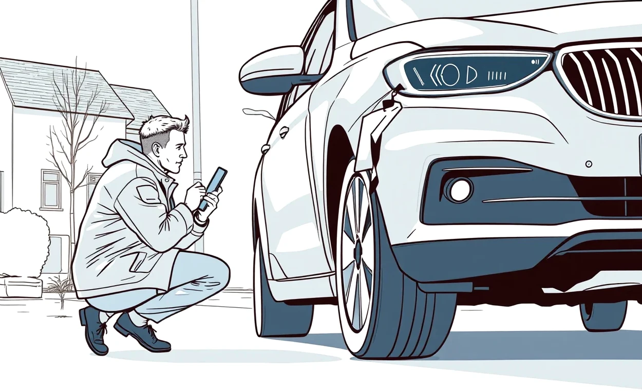 Vodič porovnáva záznam o dopravnej nehode so správou z technickej obhliadky automobilu