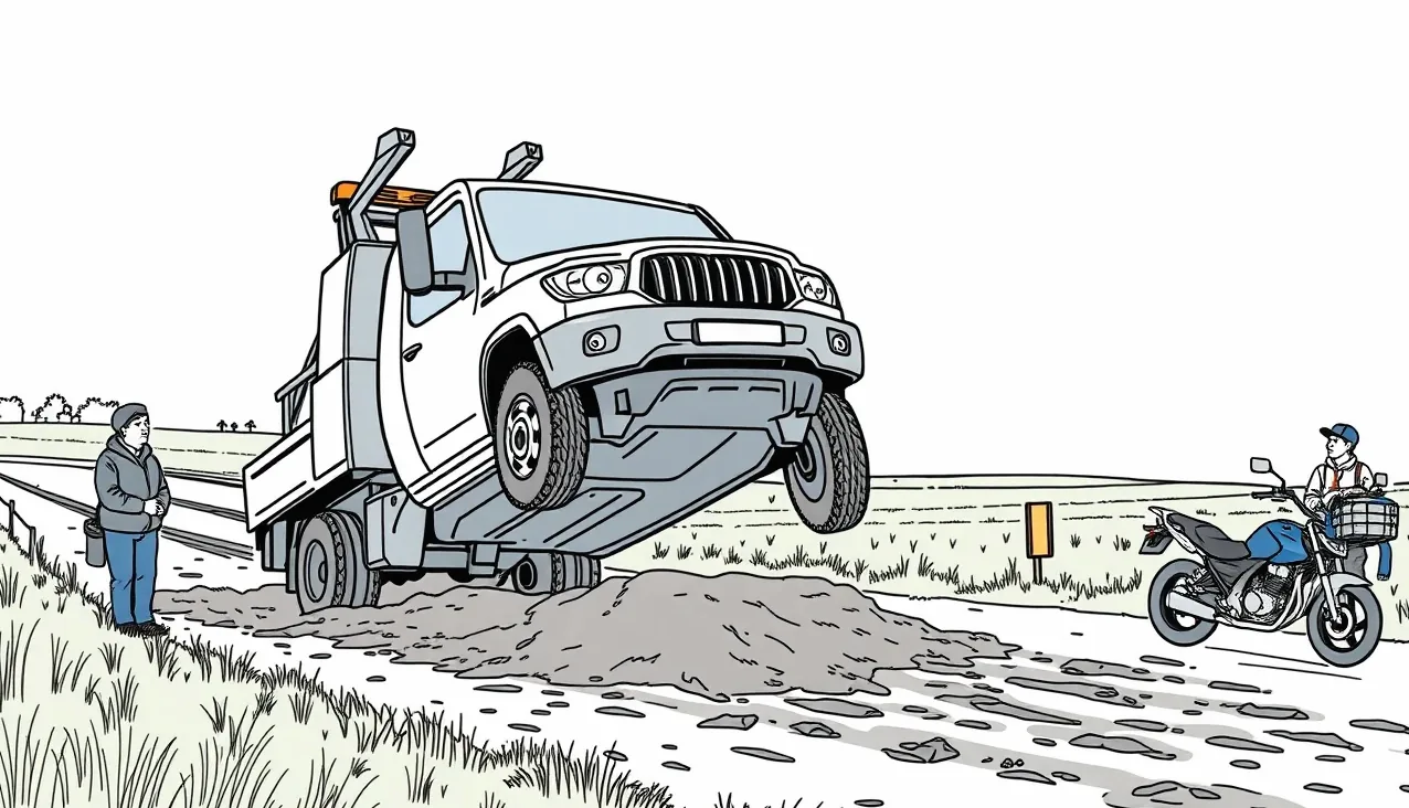 Vodič kontroluje technický preukaz pred veľkým terénnym vozidlom Land Rover