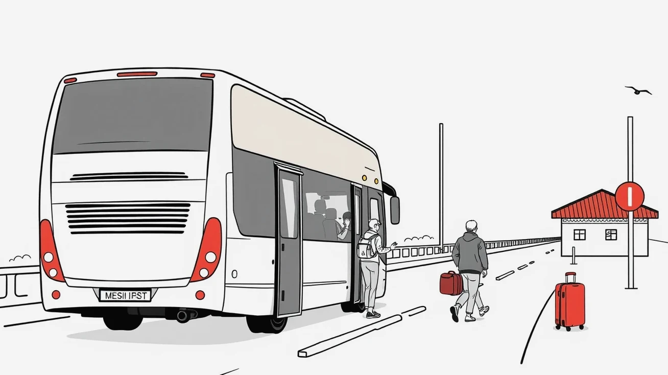 Otvorený batožinový priestor autobusu s uloženými kuframi a cestovnými taškami