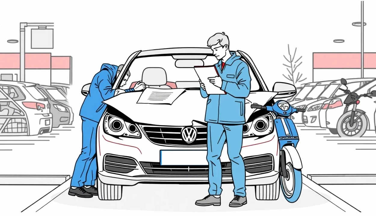 Vodič kontroluje údaje v technickom preukaze vozidla pred uzatvorením poistenia