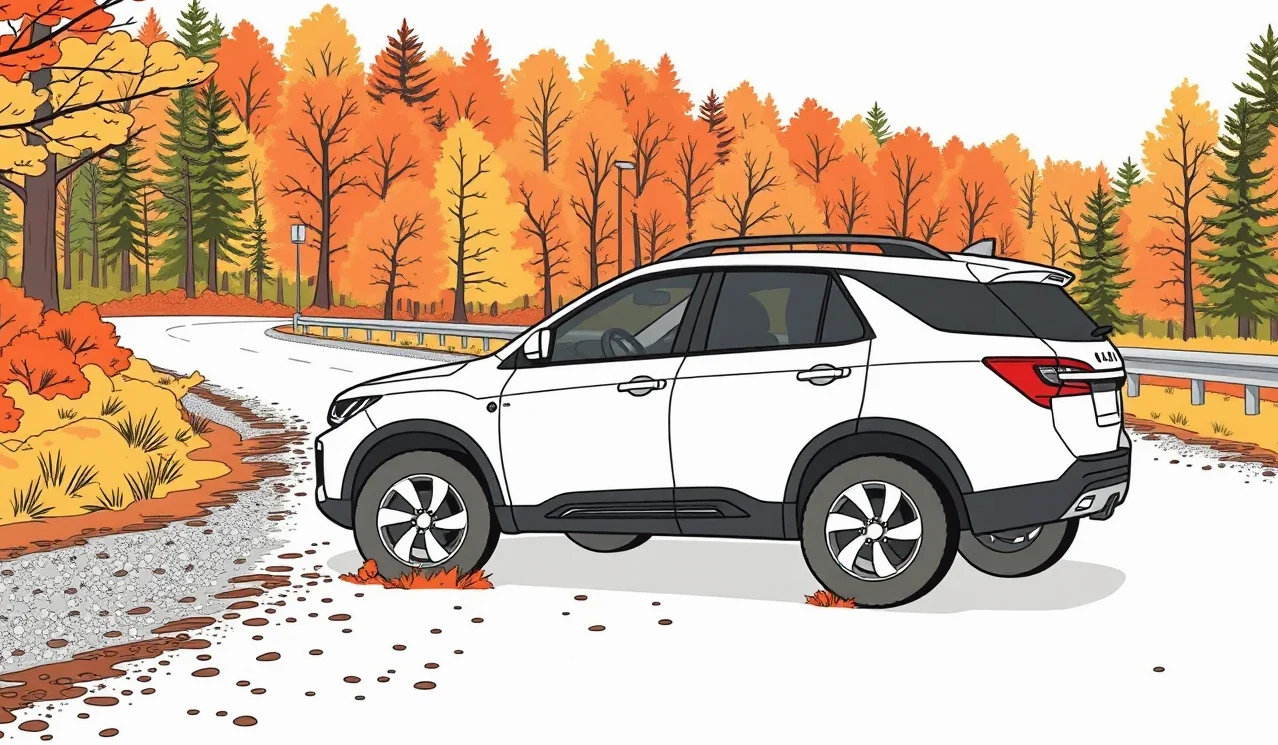 Biela Suzuki Vitara zaparkovaná na mestskom parkovisku