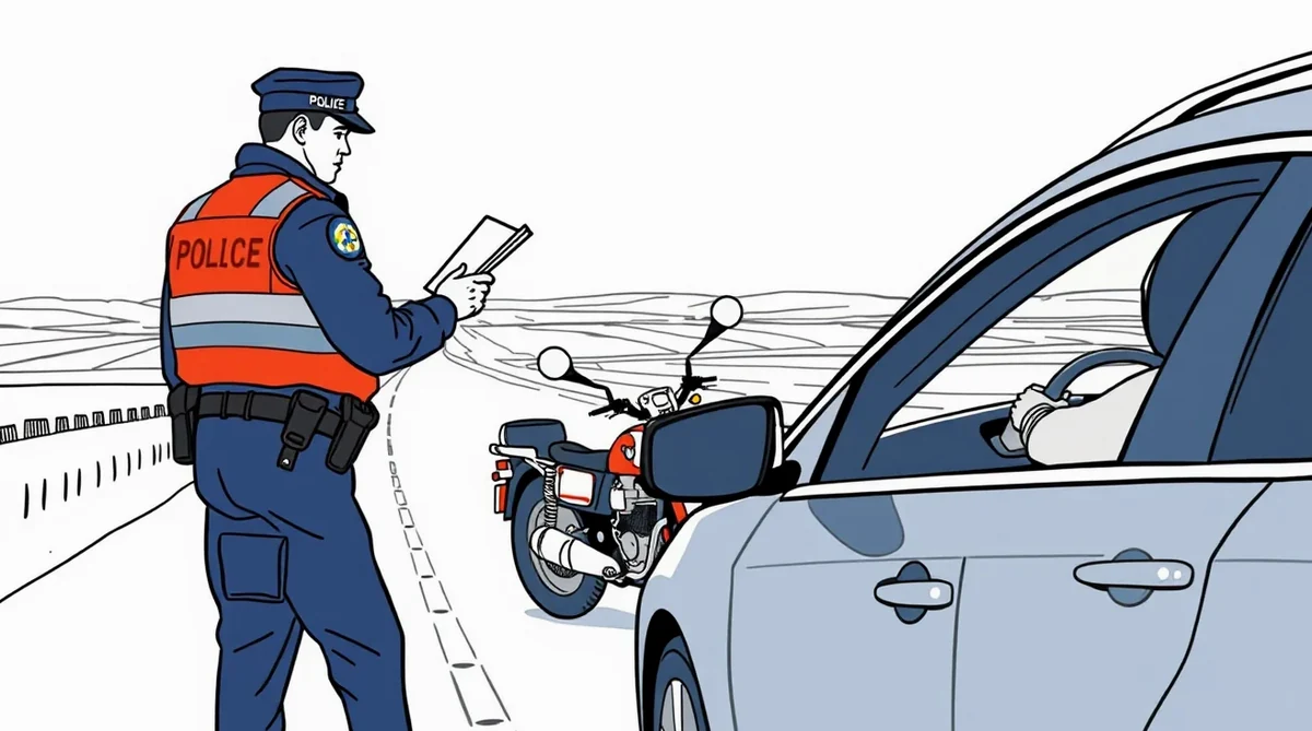 Policajná kontrola dokladov a vodičského preukazu pri zastavenom osobnom aute